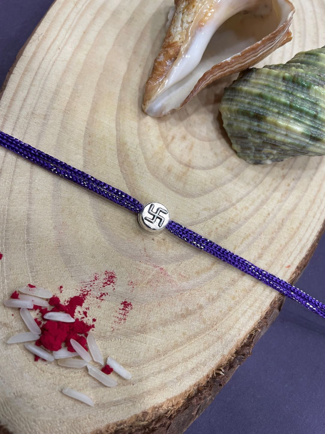 Digital Dress Room Set Of 2 Om Swastik Charm Thread Rakhis