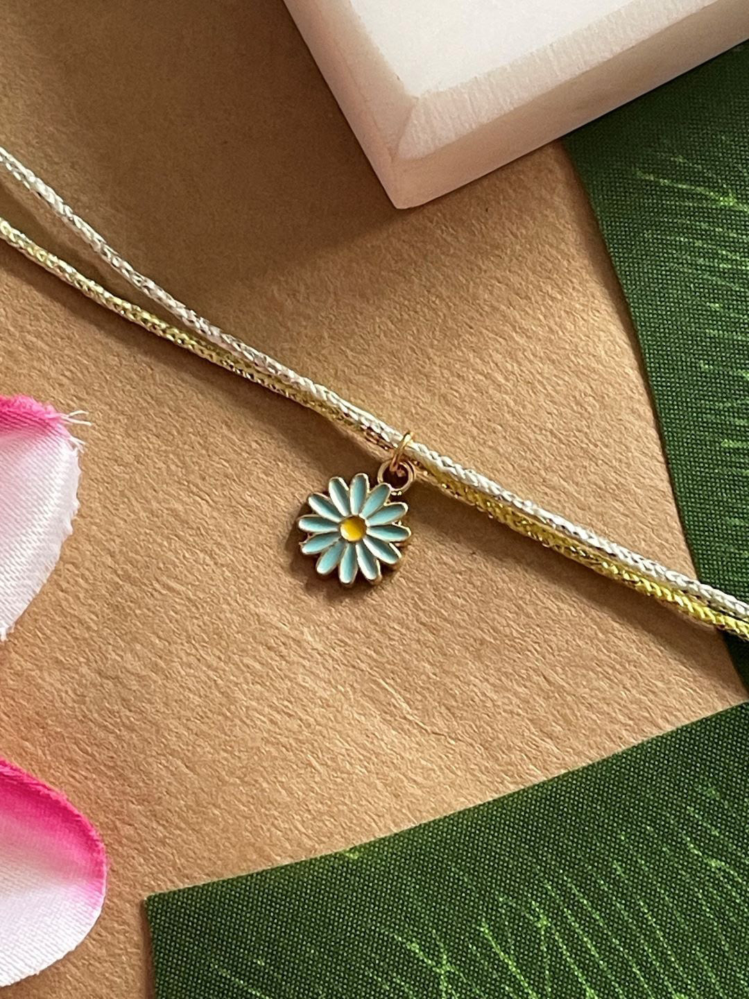 Digital Dress Room Flower Charm Thread Rakhi
