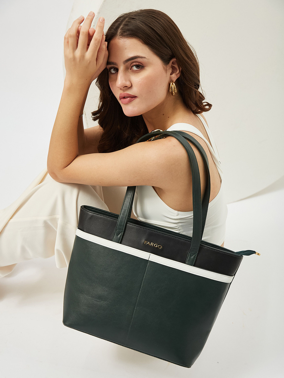 FARGO Colourblocked Structured Stride Tote Bag
