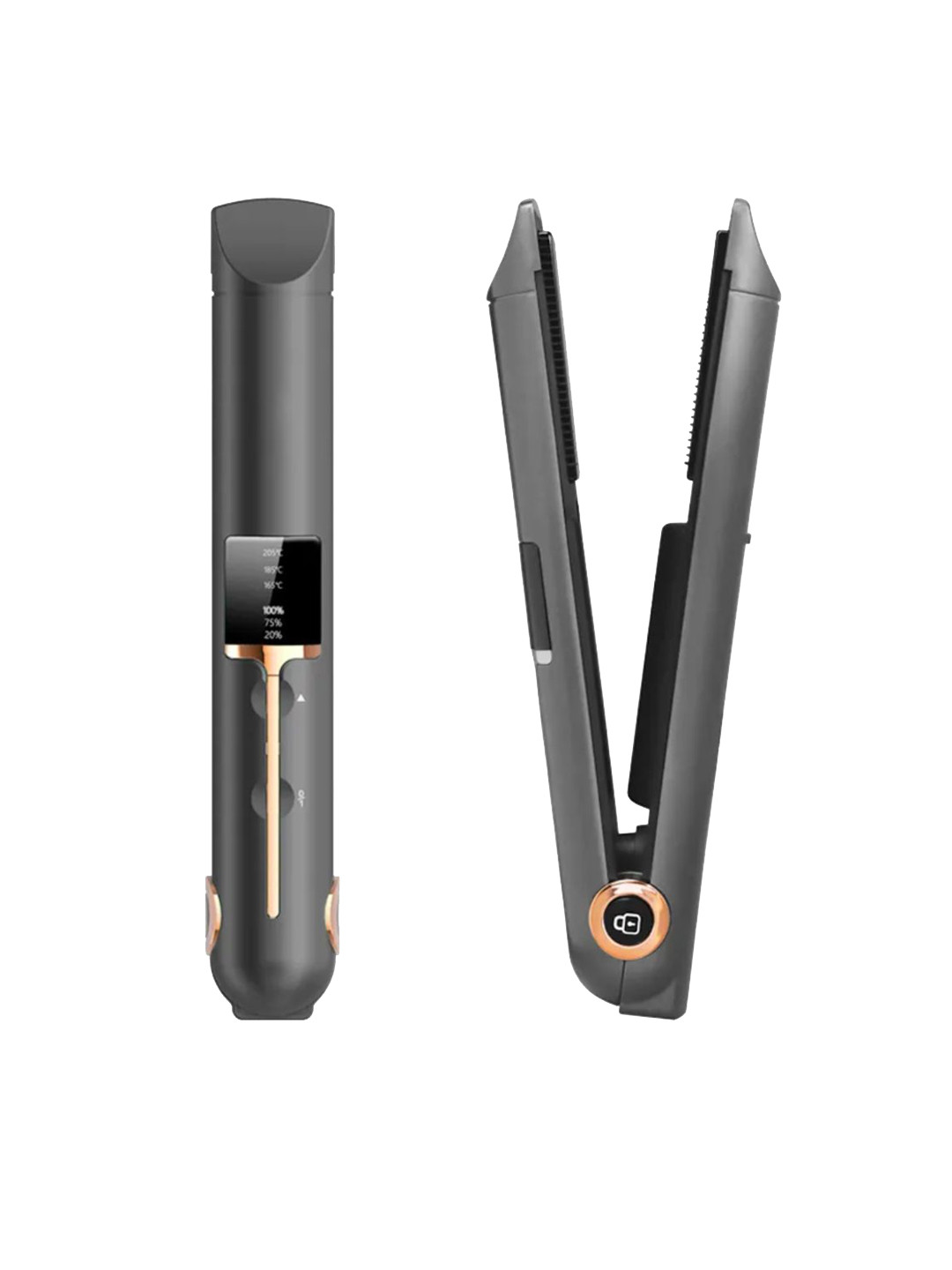 MEDHZ Aurele Mini Portable Cordless Straightener With Power Bank Function - Black