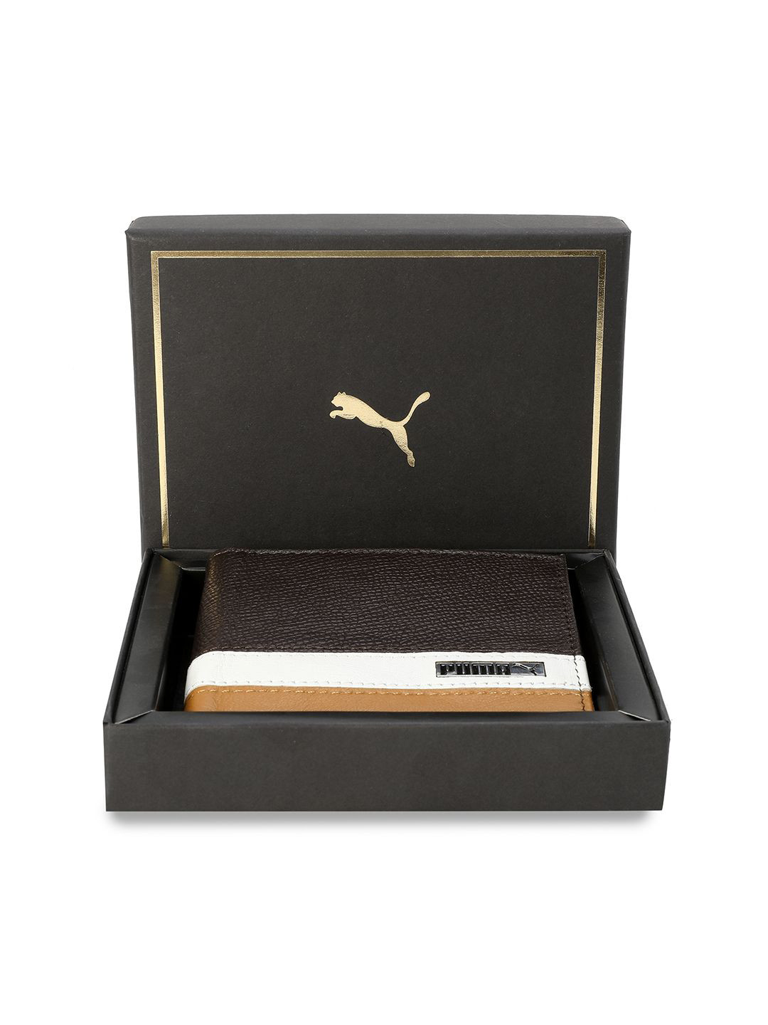 Puma Brand Logo Printed Monarch Leather Wallet