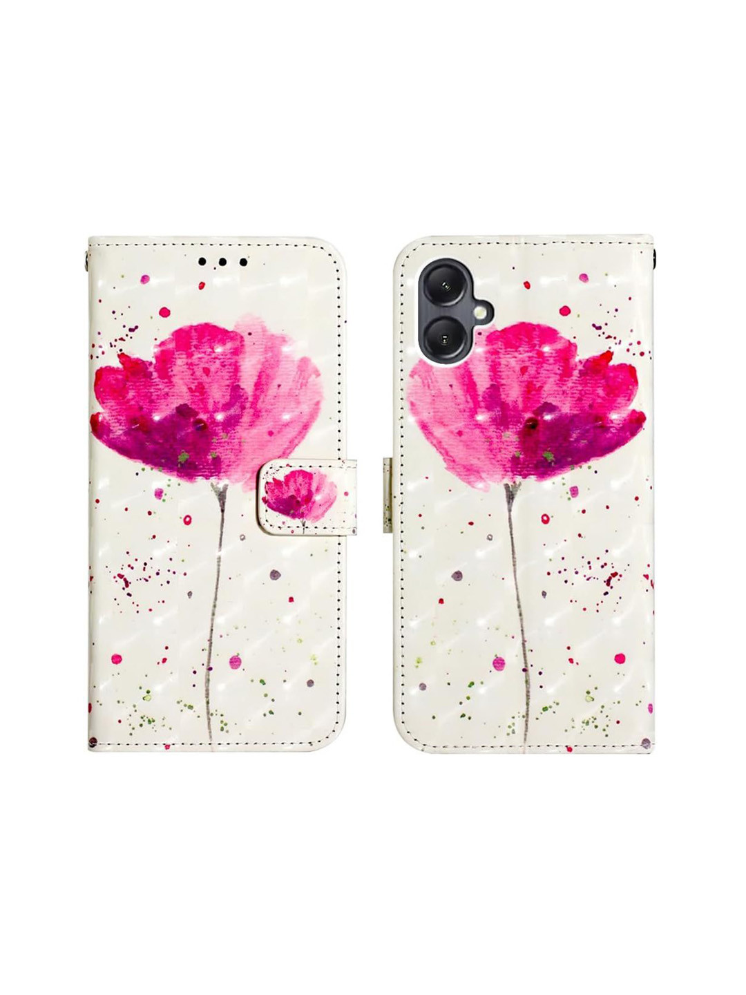PEEPERLY Floral Printed iPhone 15 Pro Flip Case Mobile Accessories