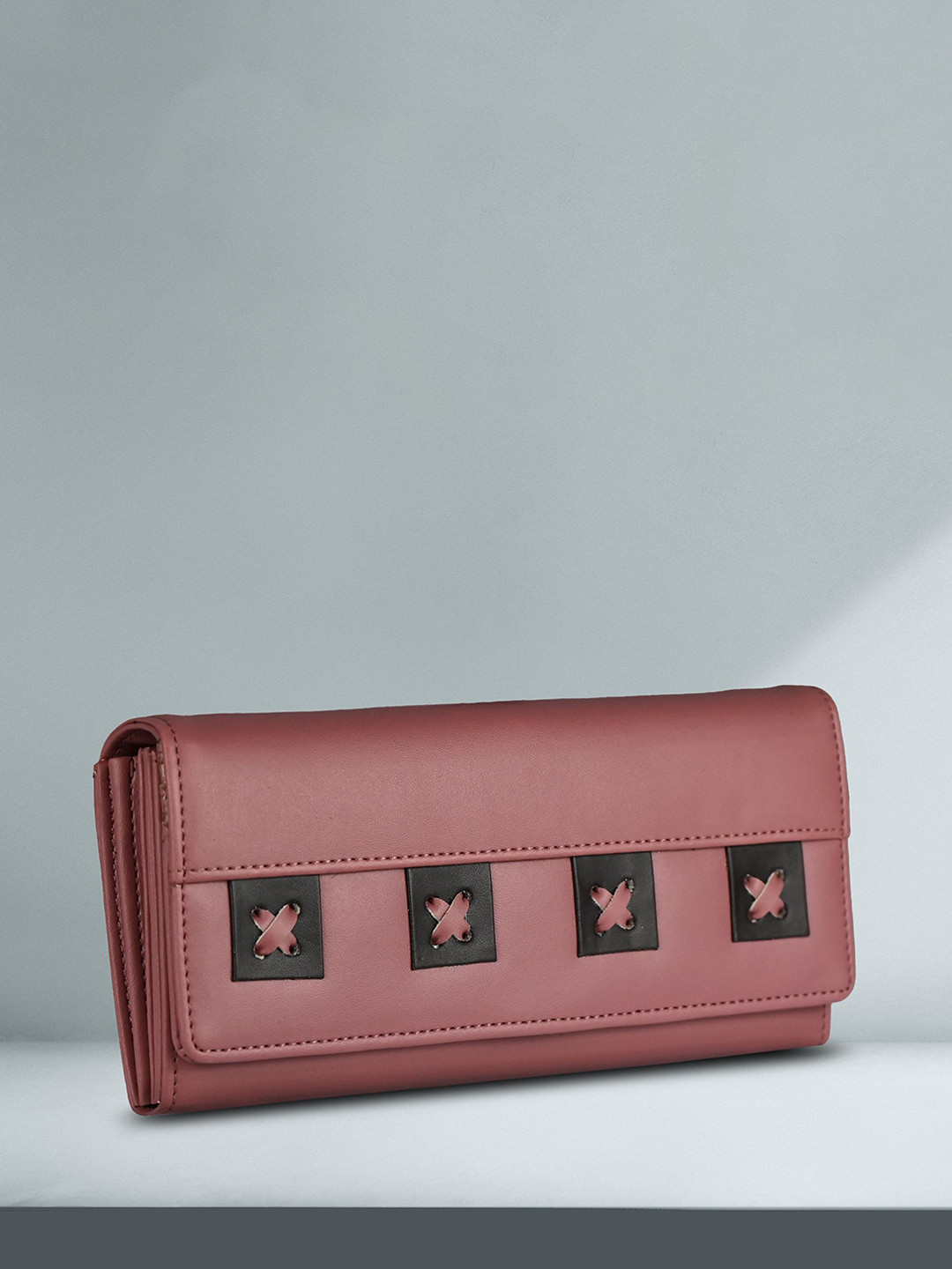 ALSU Women Button Two-Folded Wallet