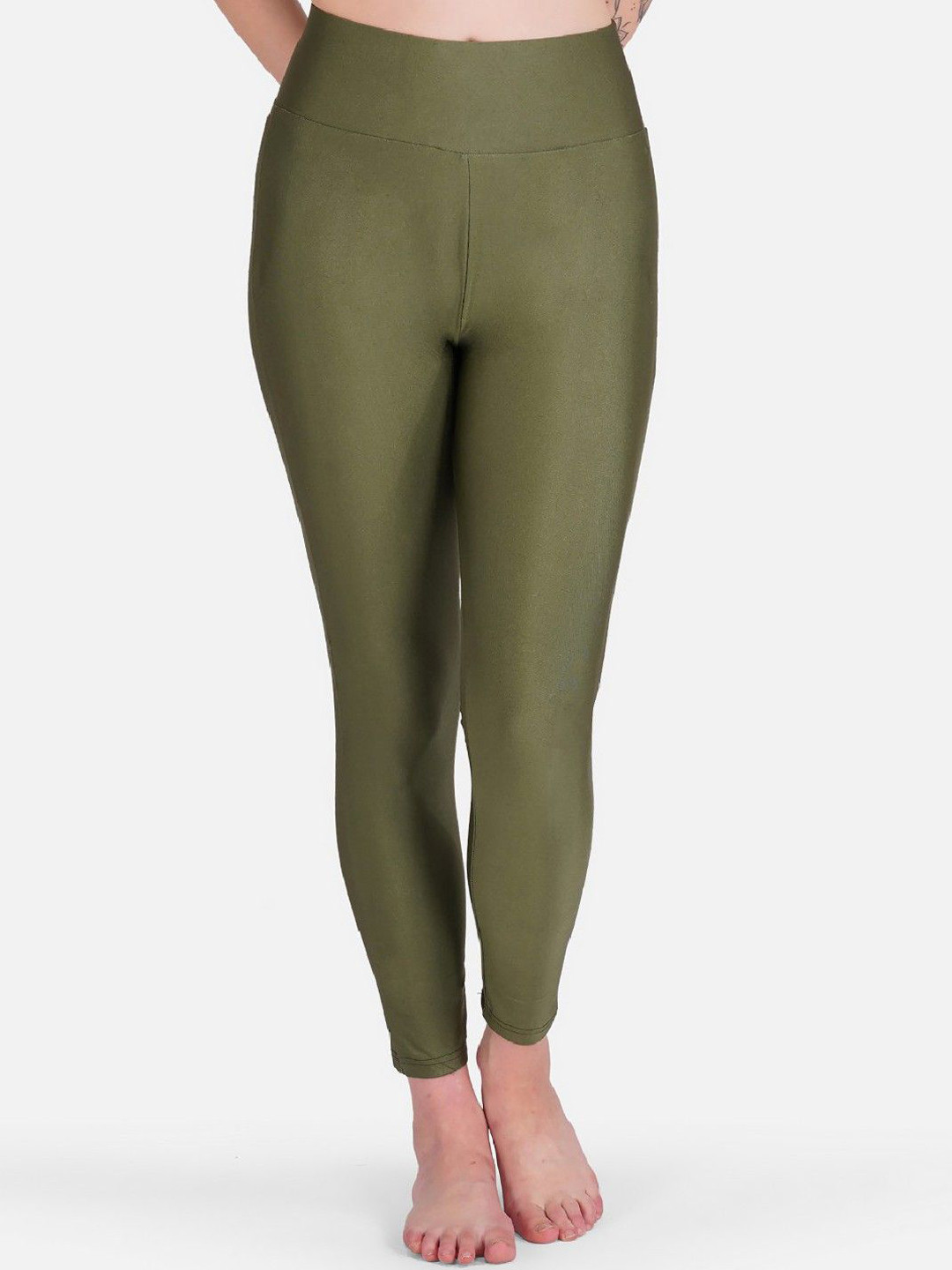 TOMKOT High Waist Shinny Ankle Length Yoga Tights