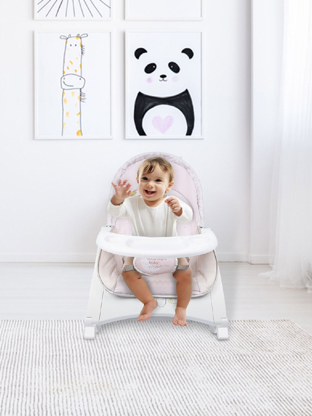 R for Rabbit Infants Printed Rock N Play Rocker