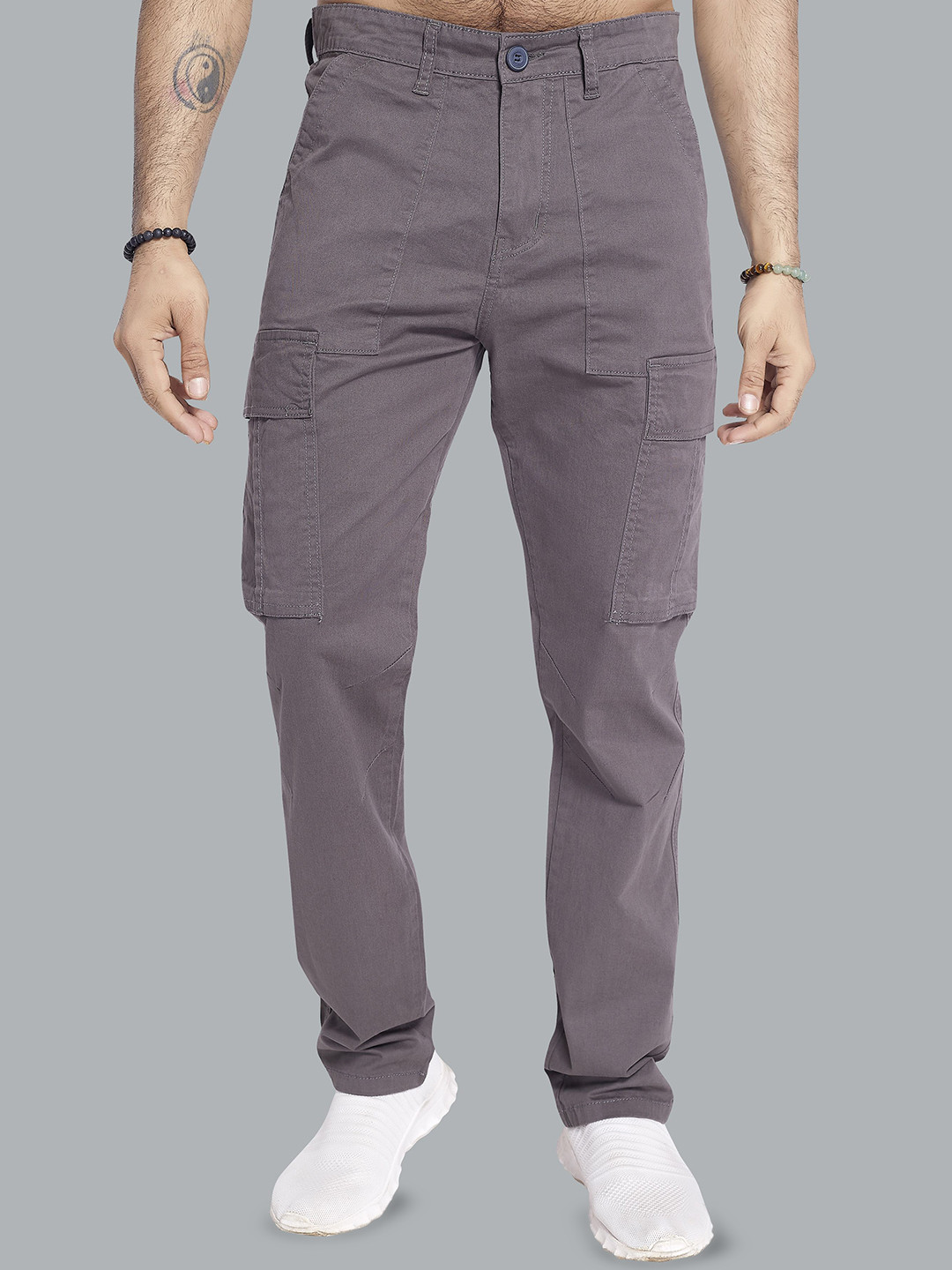 DIVISIVE Men Relaxed Straight Leg Relaxed  Fit Easy Wash Cargos