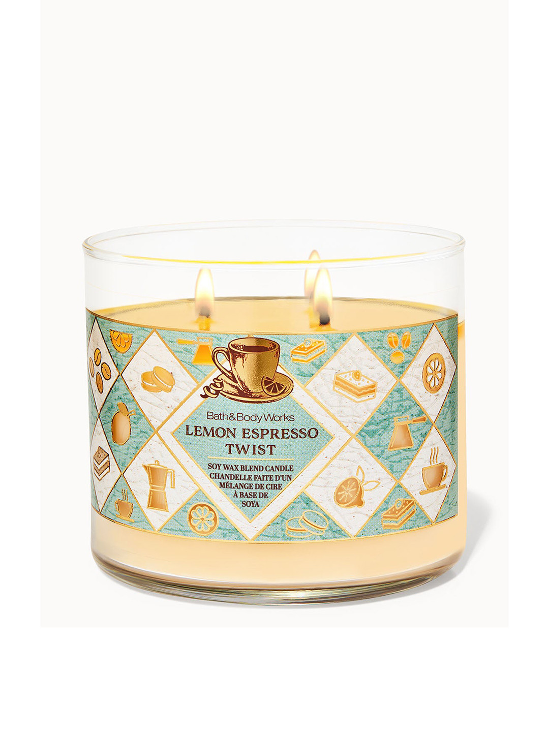 Bath & Body Works Lemon Espresso Twist 3-Wick Scented Candle - 411g