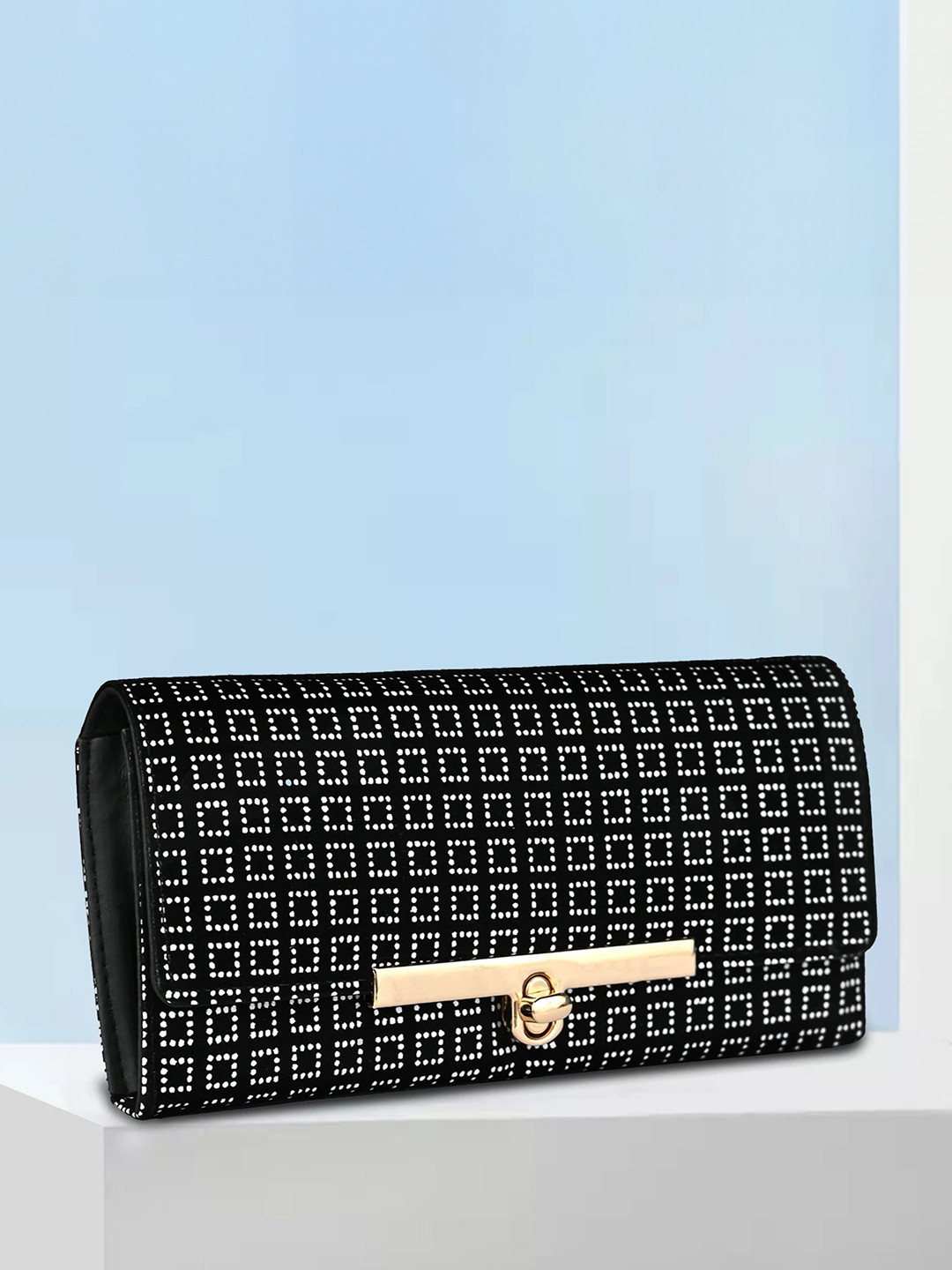 ALSU Women Geometric Printed Two-Folded Wallet