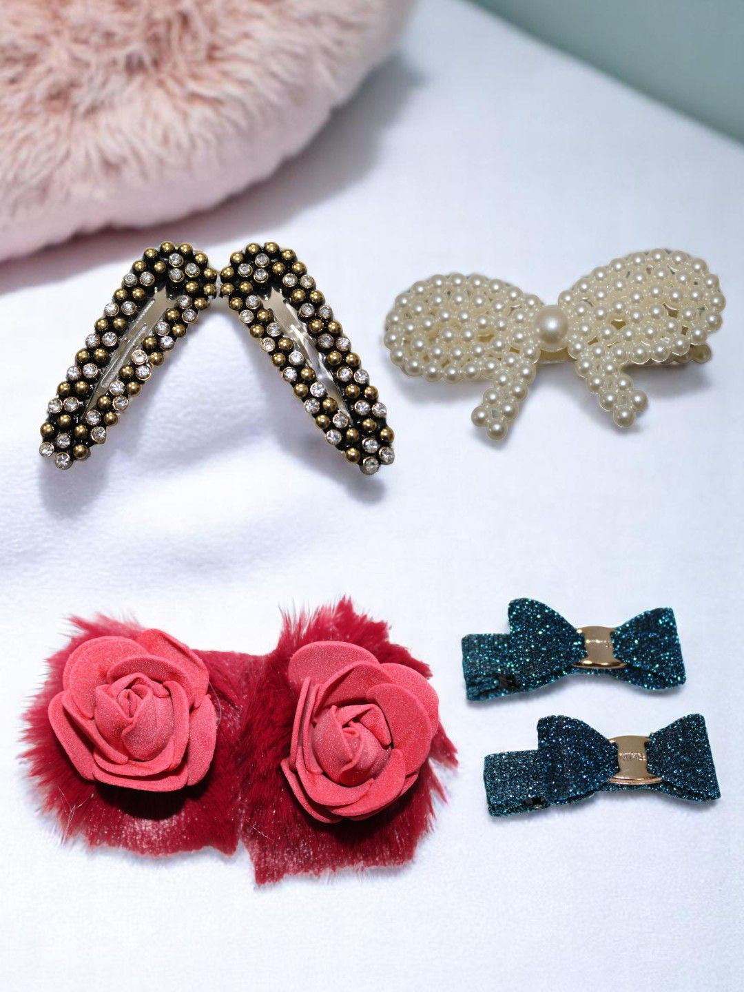 Jolly Faces Women Pack Of 7 Embellished Hair Accessory Set