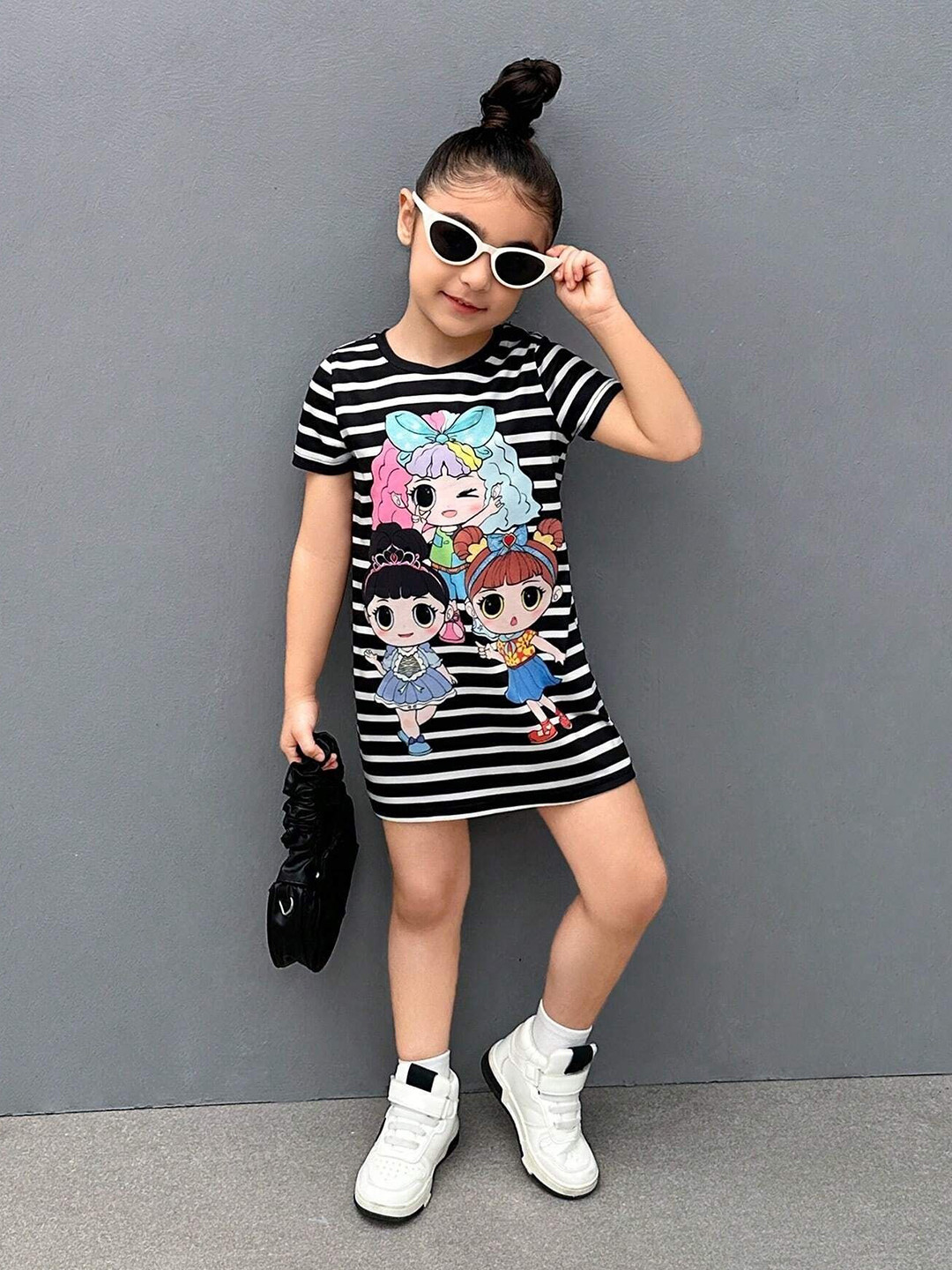 KEESOR Graphic Printed T-shirt Dress