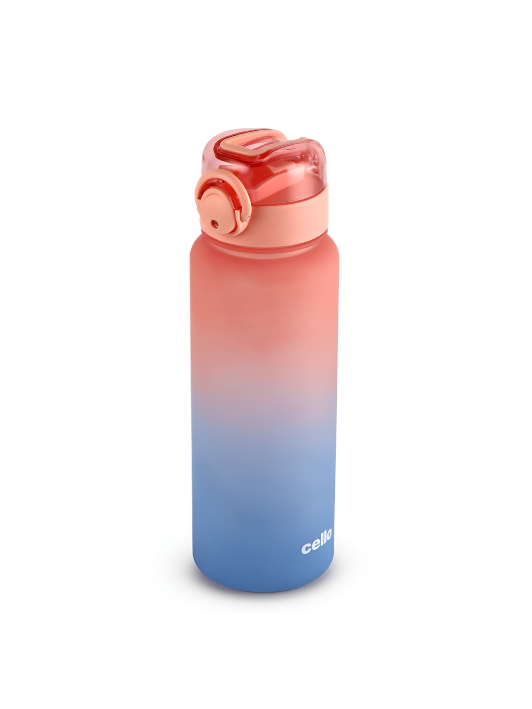 Cello Buzz Peach & Blue Motivational Gym Colourblocked BPA Free Water Bottle- 1160ml