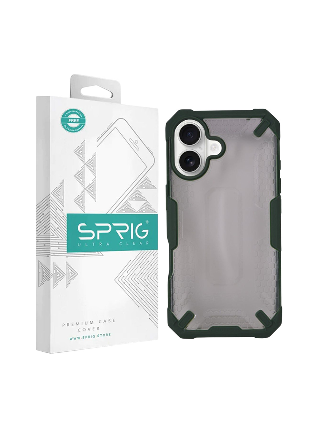 SPRIG iPhone 16 Plus Armor Case Plain Back Cover