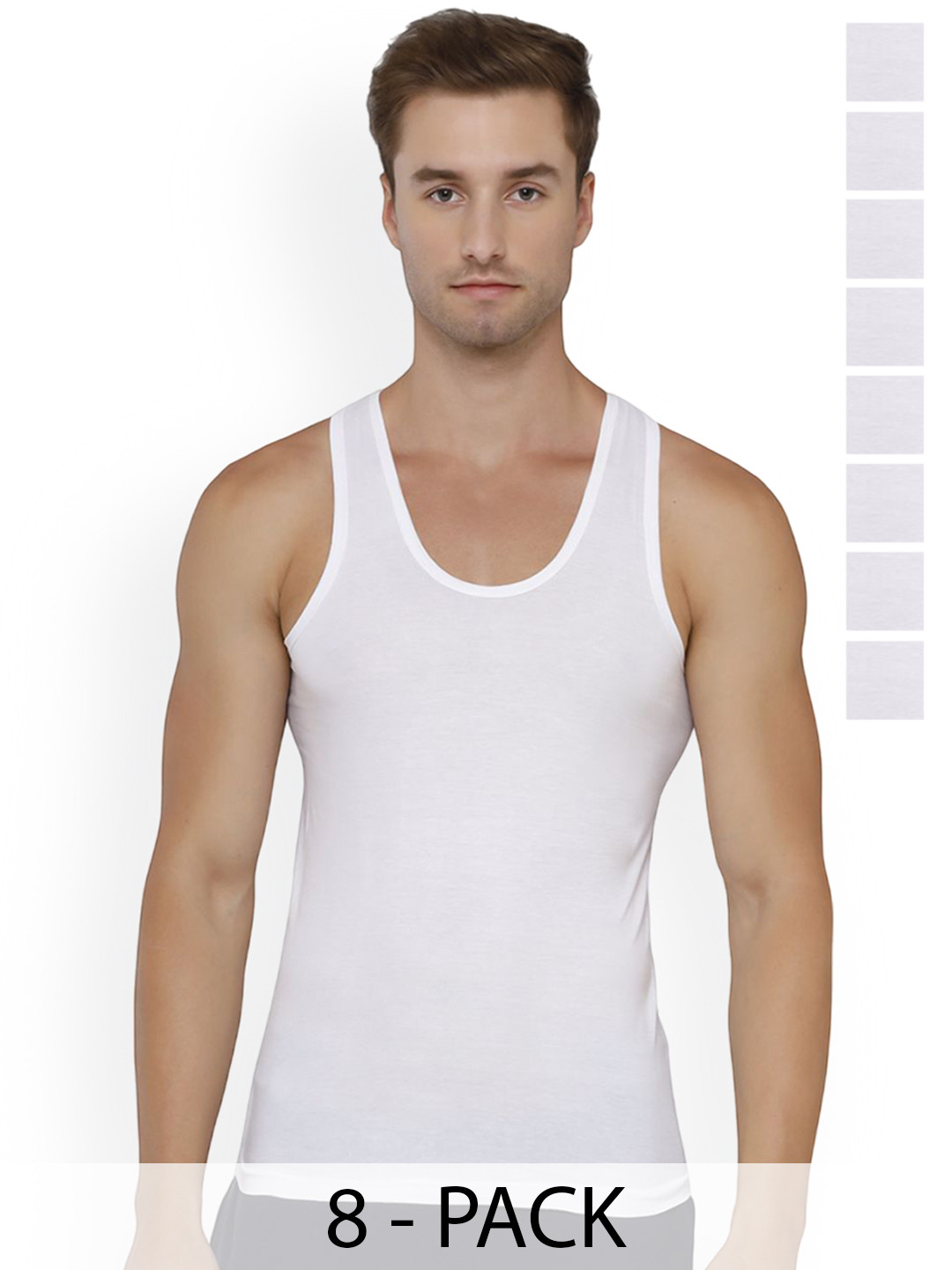 Euro Pack Of 8 Cotton  Undershirt Vests