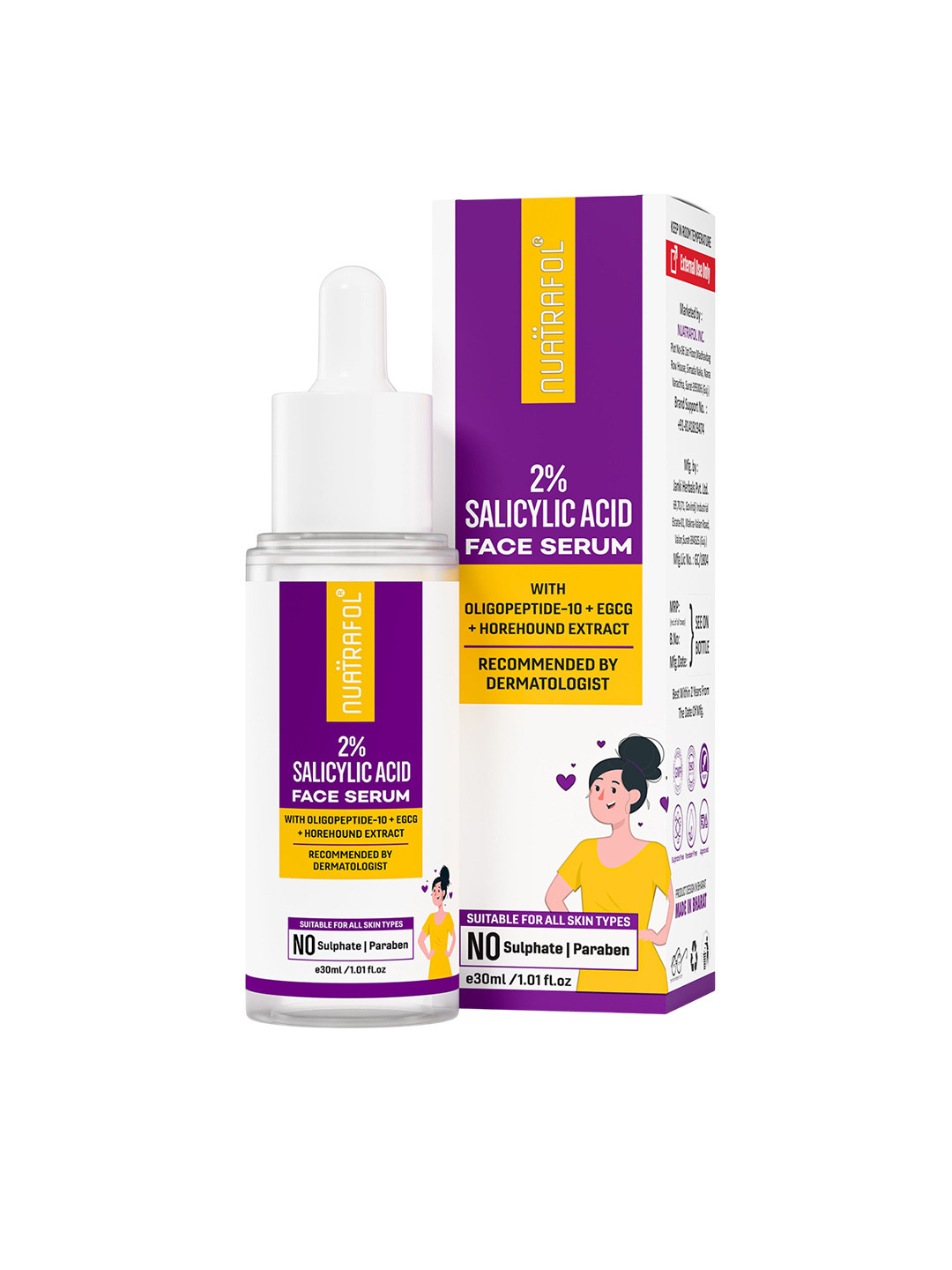 NUATRAFOL Salicylic Acid Anti Acne Face Serum - 30 ml