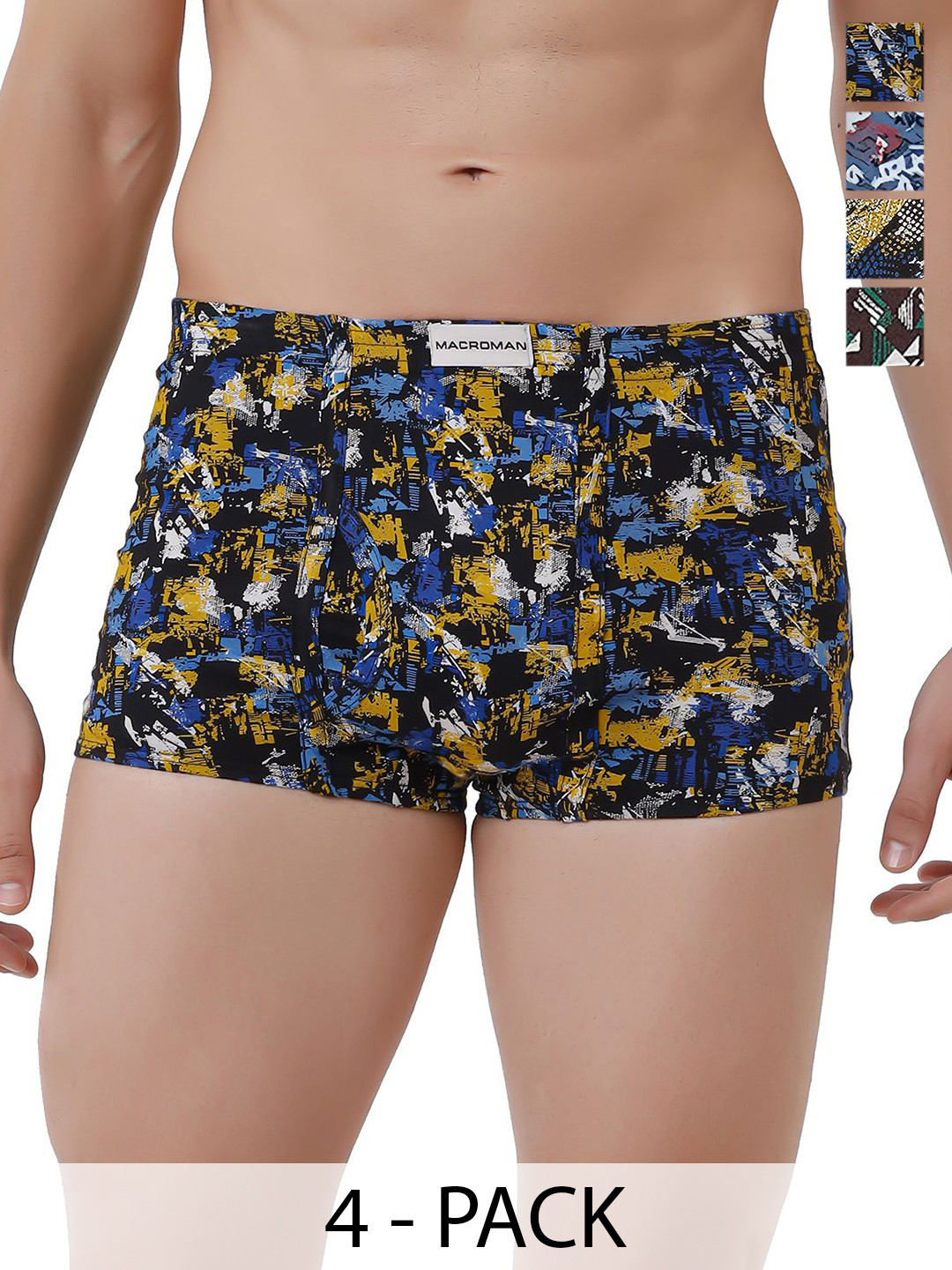 Macroman Pack Of 5 Printed Assorted Short Trunk