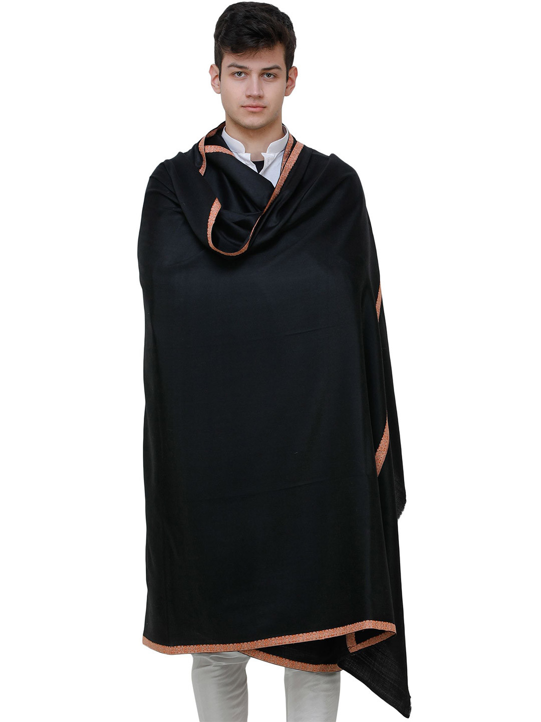 Exotic India Men Embroidered Shawl