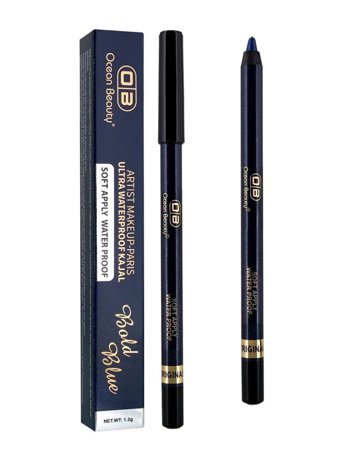 OB Ocean Beauty Artist Makeup Paris Ultra Soft Apply Waterproof Kajal - Bold Blue
