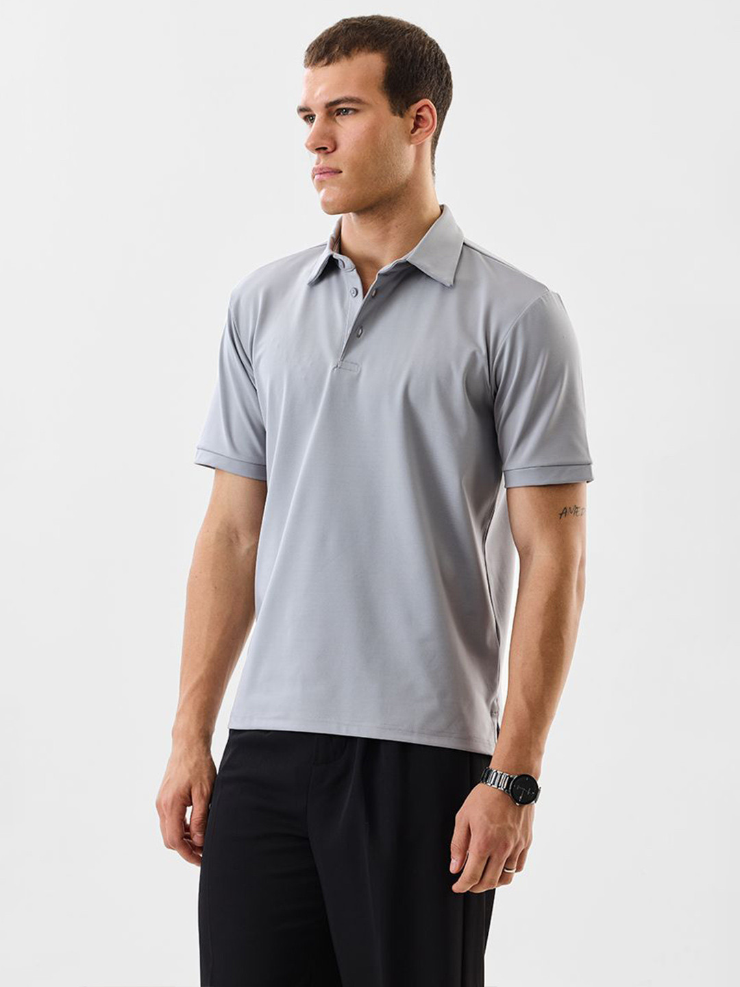 Snitch Polo Collar Monochrome T-Shirt