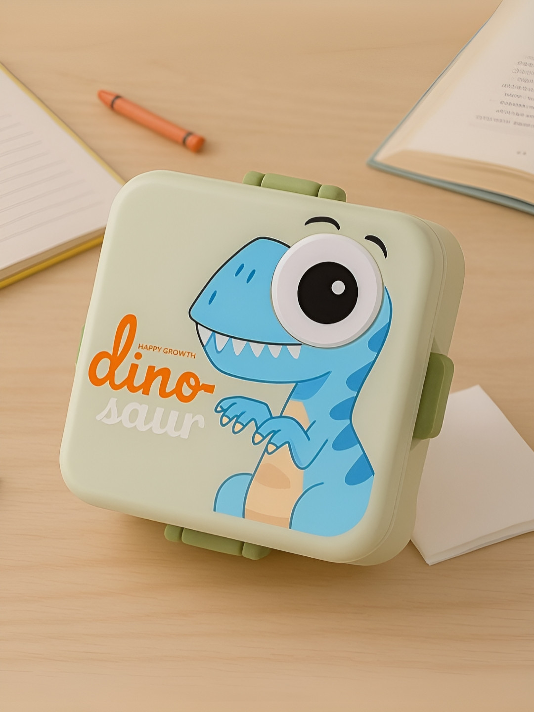 Myntra Elegant Homes Kids Grey Stainless Steel Cartoon Shape Lunch Box