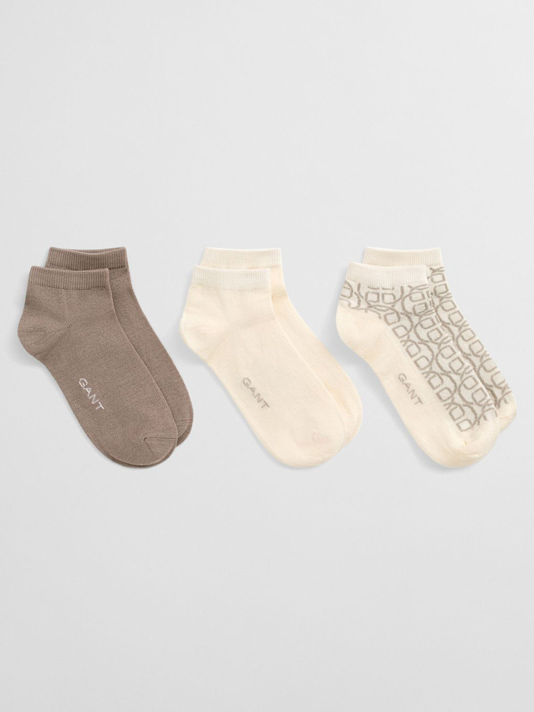 GANT Women Pack of 3 Patterned Jacquard Ankle Length Socks
