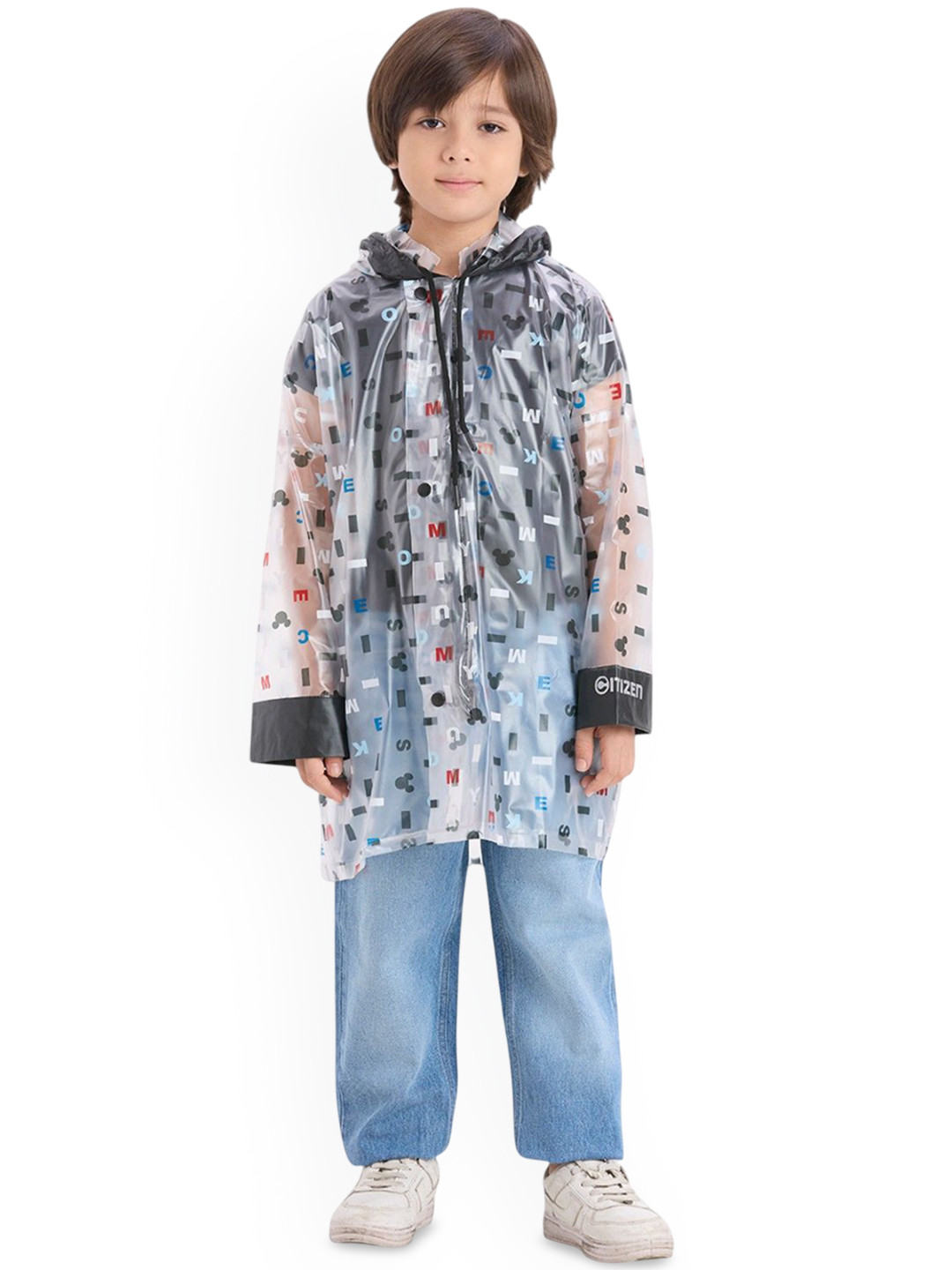 Citizen Kids Mickey Letter Printed Rain Jacket