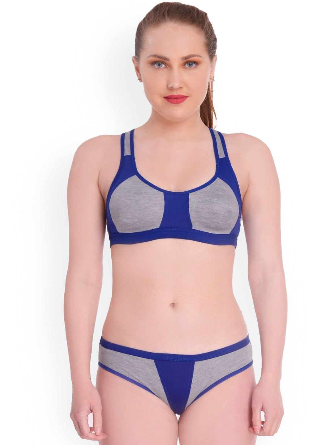 EMPISTO Self-Designed Non- Padded Lingerie Set SRE-MIKI-BLUE-28