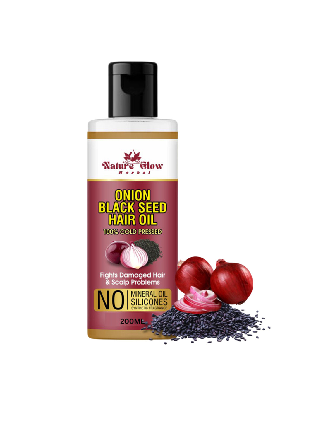 Nature Glow Herbal Onion Black Seed Hair Oil - 200 ml