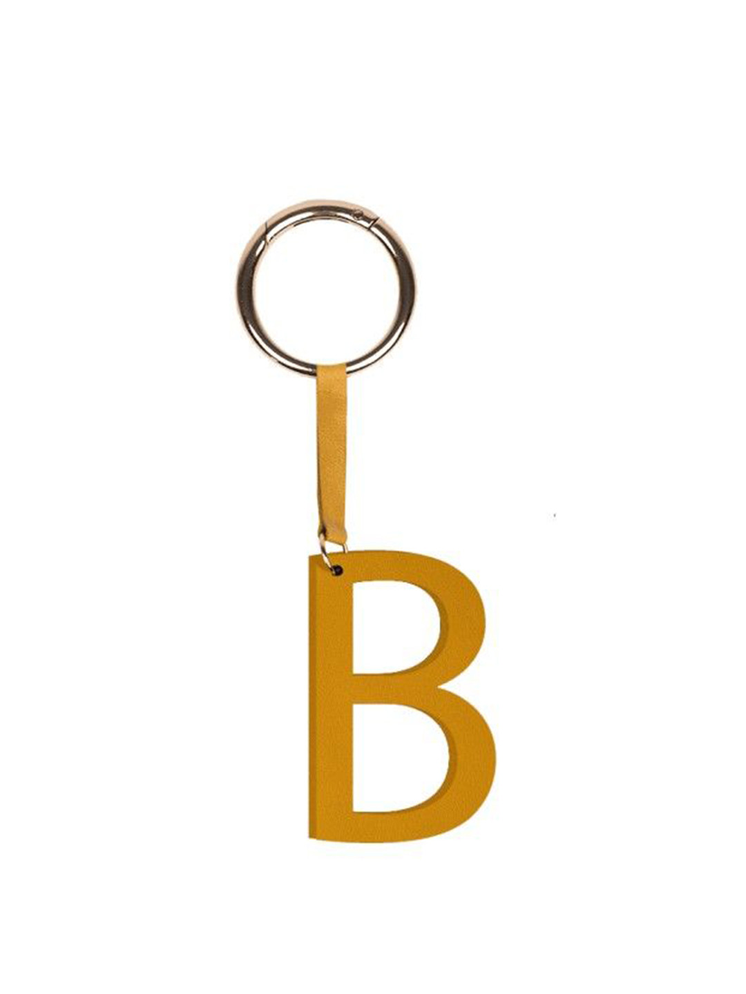 TANN TRIM Mustard Alphabet B Key Chain