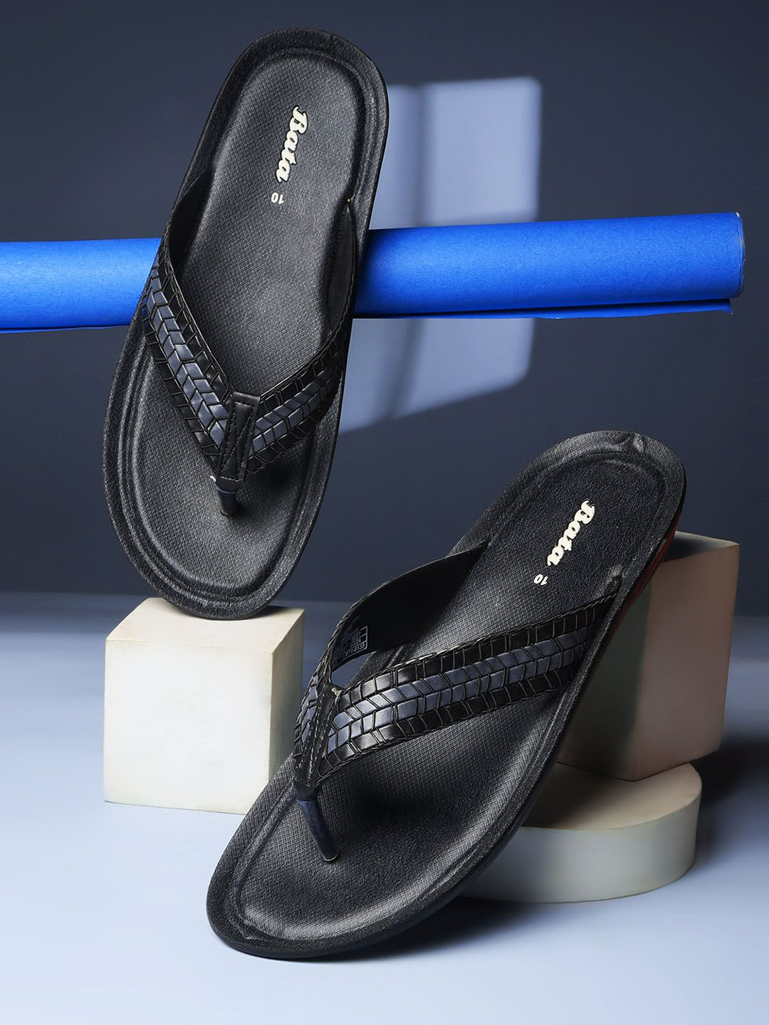 Bata Men Self Design Comfortable Thong Flip-Flops