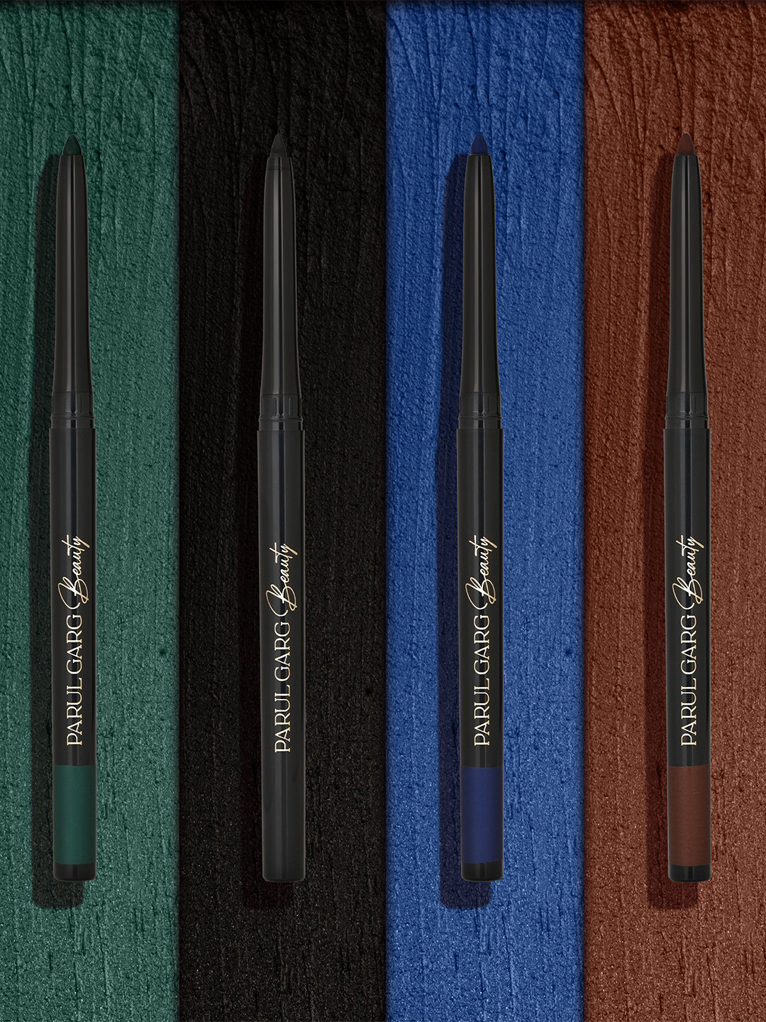 Parul Garg Set Of 4 Long Lasting Matte Kajal -0.3 g Each - Kuhu - Koyal - Mayur - Myna