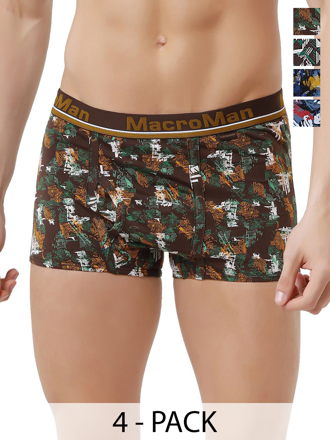 Macroman Pack Of 4 Printed Assorted Trunk
