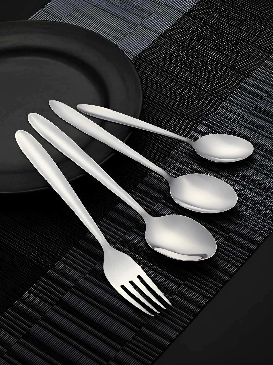 FNS Sober Silver-Toned 24 Pieces Stainless Steel Cutlery Set