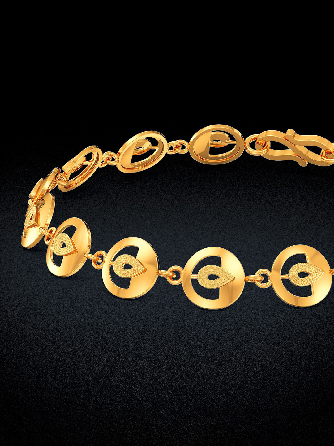 Joyalukkas Classic Circle Gold Chain Bracelet