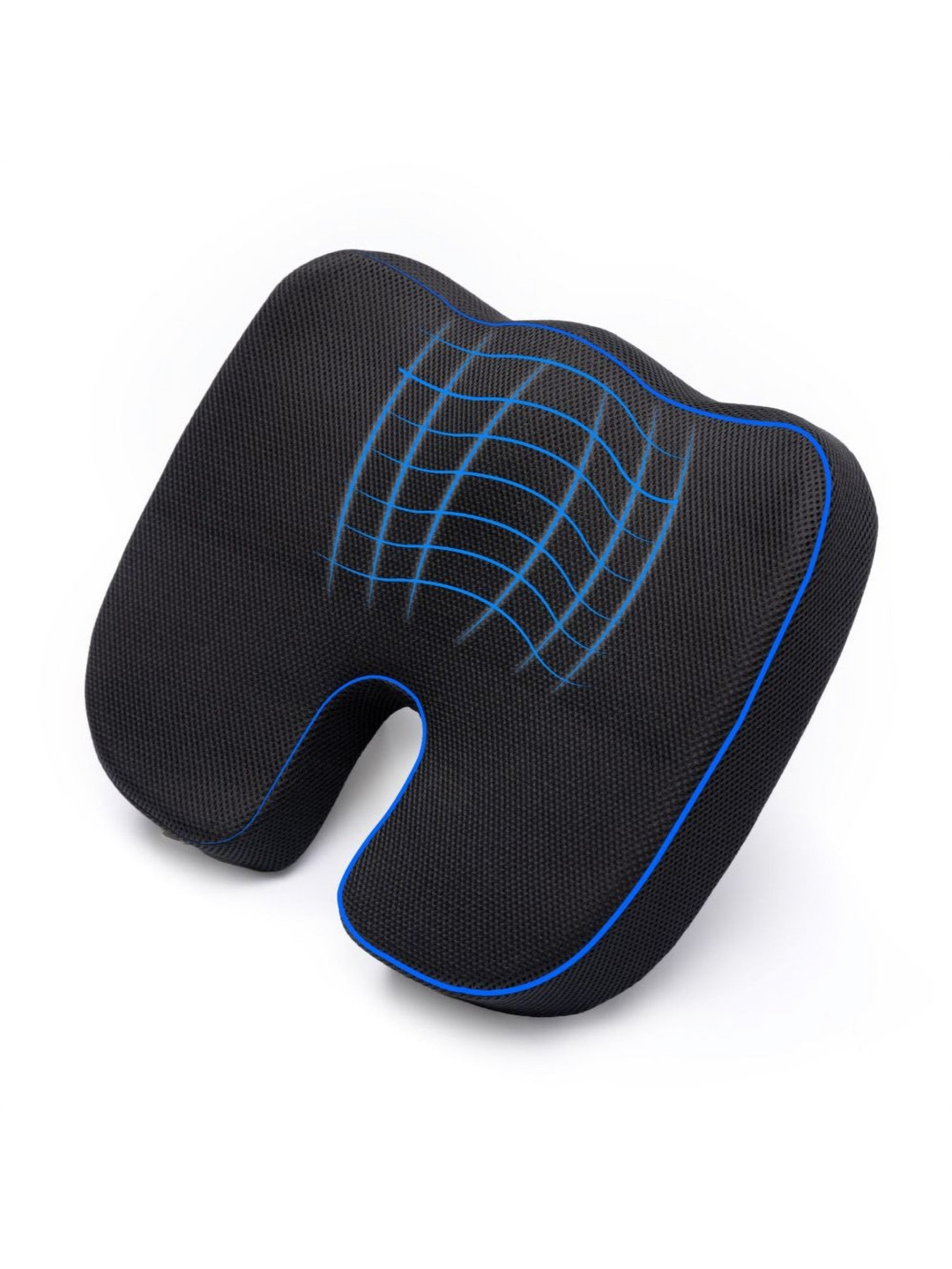 wakefit Black Square Chair Pad