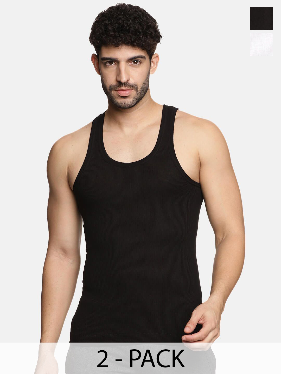 Lux Champion Pack Of 2 Pure  Cotton Undershirt Vests Lux-Champion-Derby-BW