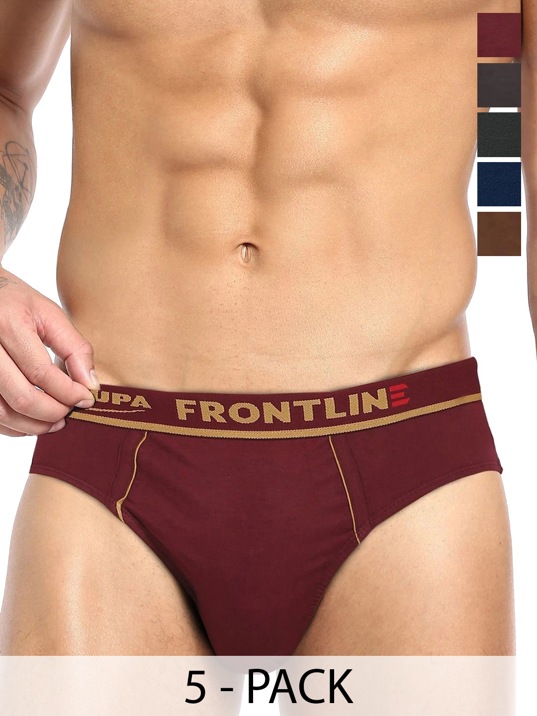 Rupa Frontline Pack Of 7 Assorted Hipster Briefs