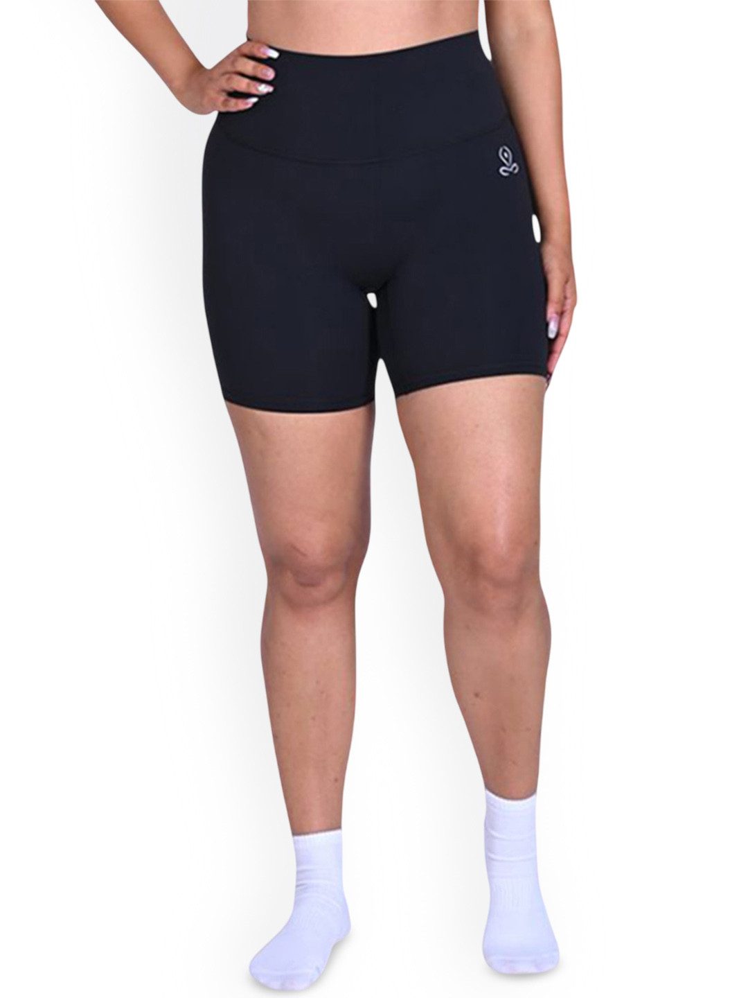 Yoginis Activewear Women Skinny Fit High-Rise Yoga Sports Shorts