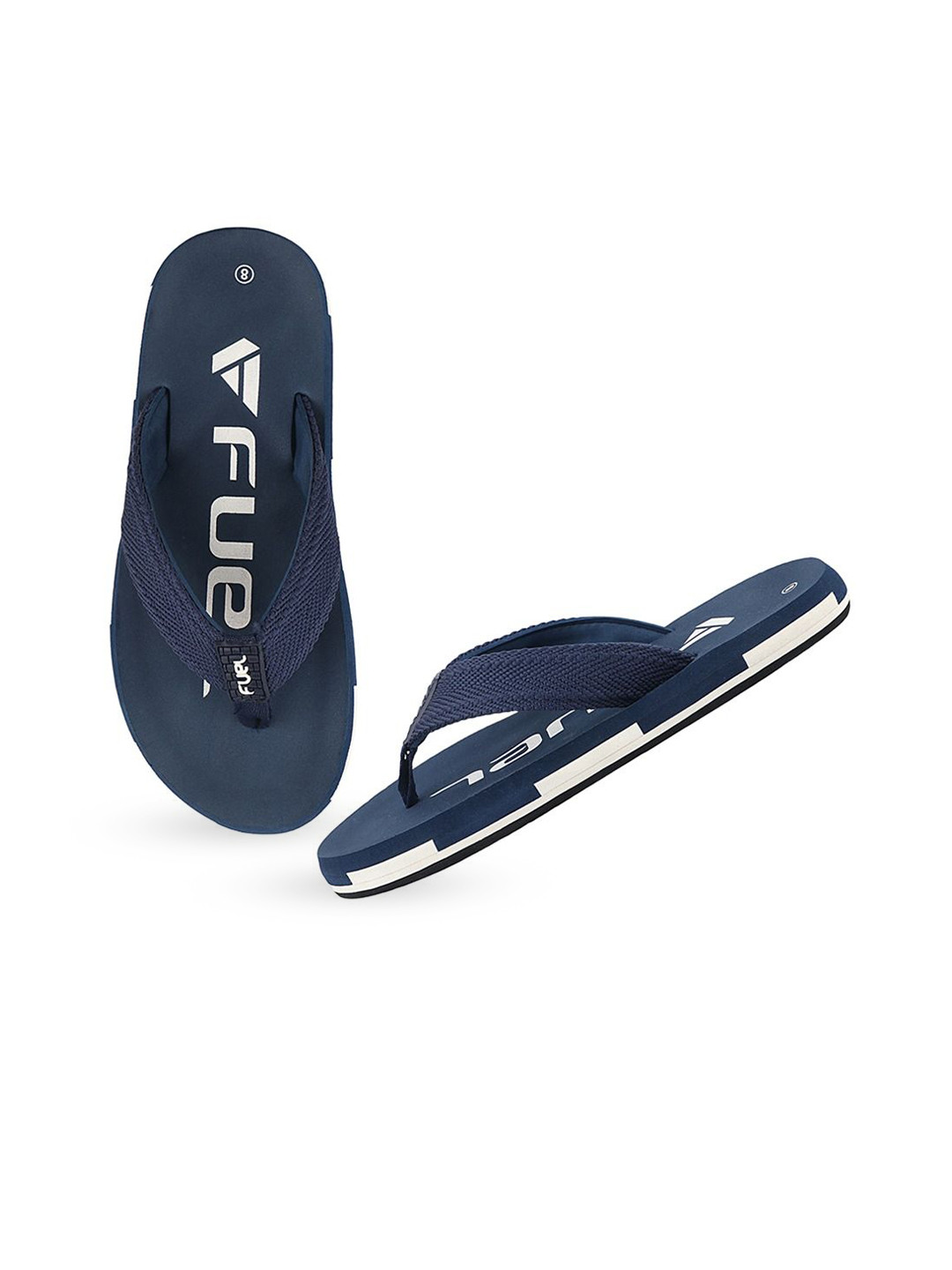 FUEL Men Orchid Printed Rubber Thong Flip-Flops