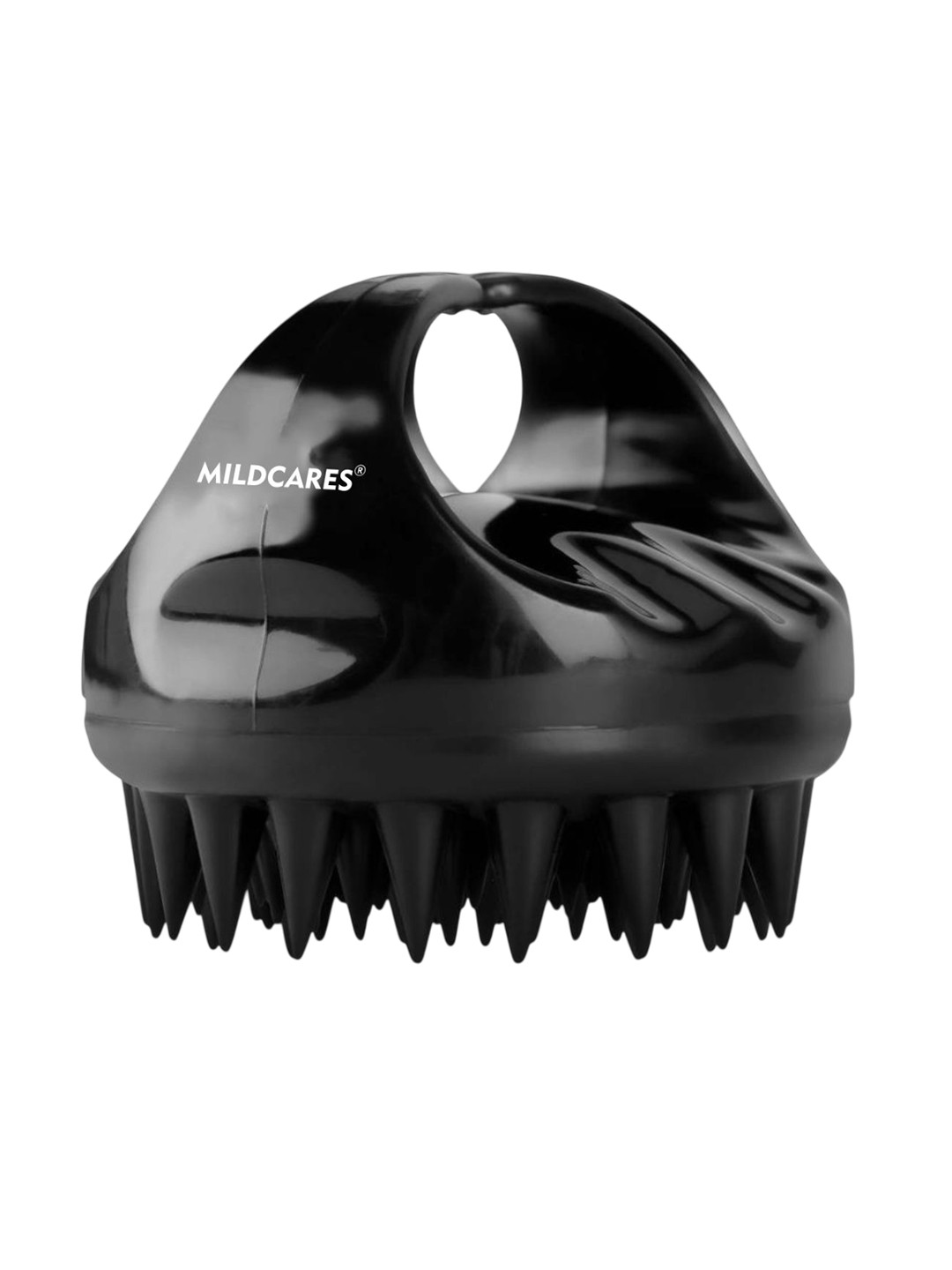 MILDCARES Jumbo Hair Scalp Massager Exfoliator Shampoo Brush- Black