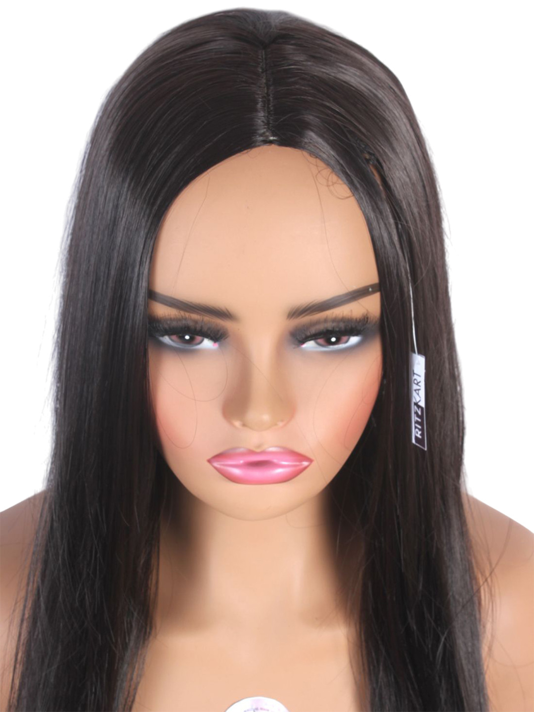 RITZKART Halo Straight Toupee Hair Extension- Dark Brown- 28 Inch