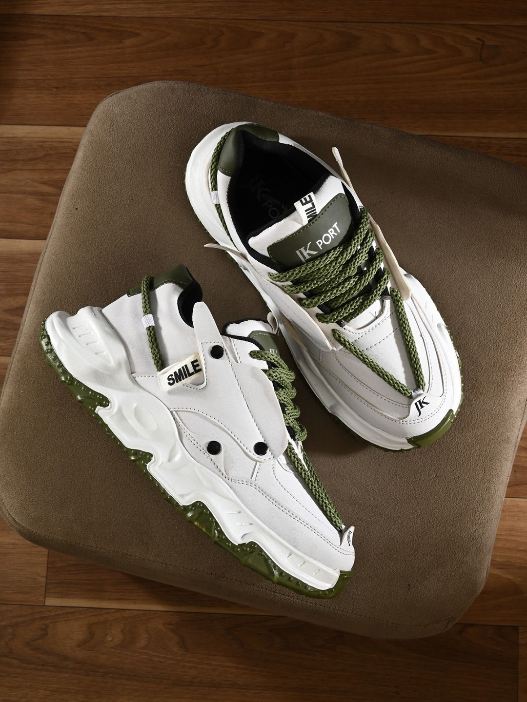 JK Port Men Round Toe Lace-Ups Sneakers