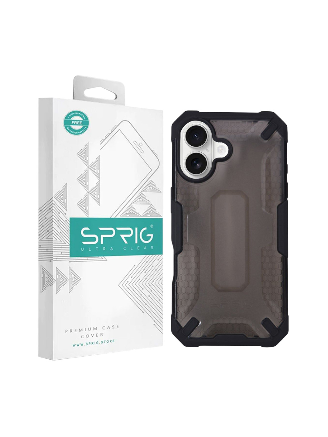 SPRIG Clear Black Cover for iPhone 16