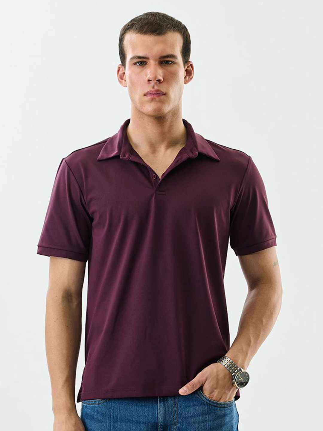 Snitch Polo Collar Monochrome T-Shirt