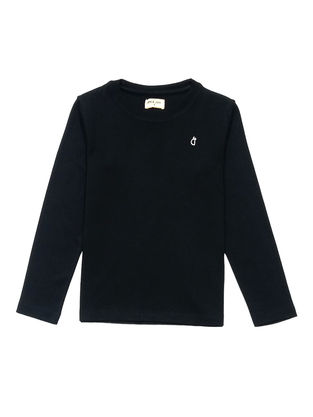 Gini and Jony Girls Solid Round Neck Full Sleeve Cotton Knits Top