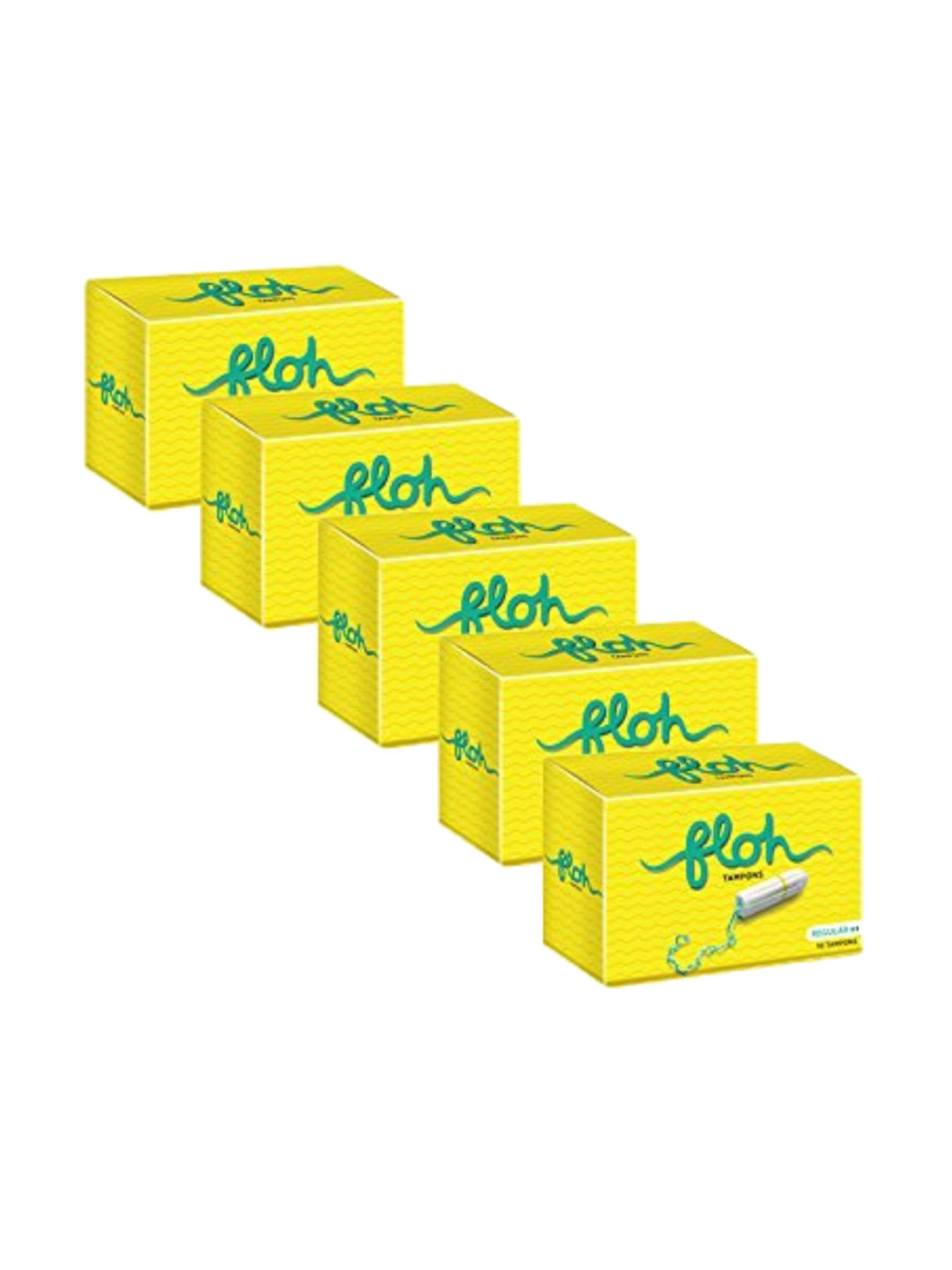 FLOH Set Of 5 Tampons For Regular Periods- 10 Unit Each