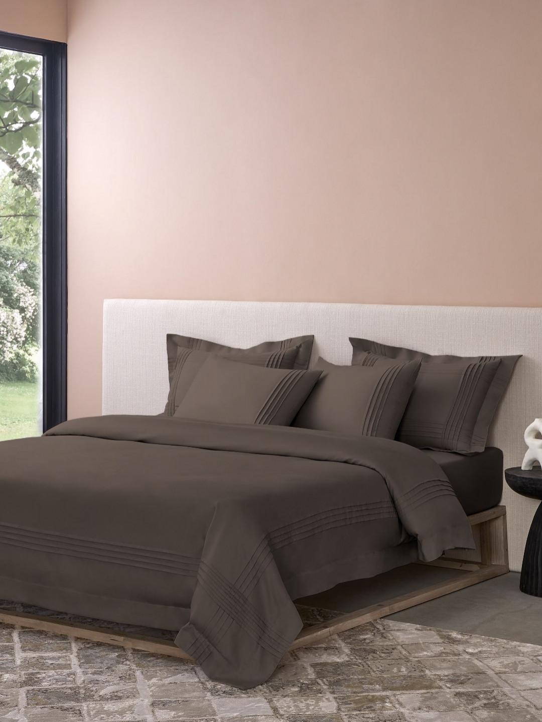 SANSAAR A DDECOR BRAND LIVE CONSCIOUSLY Striped 3 Piece Double Extra Large Bedding Set