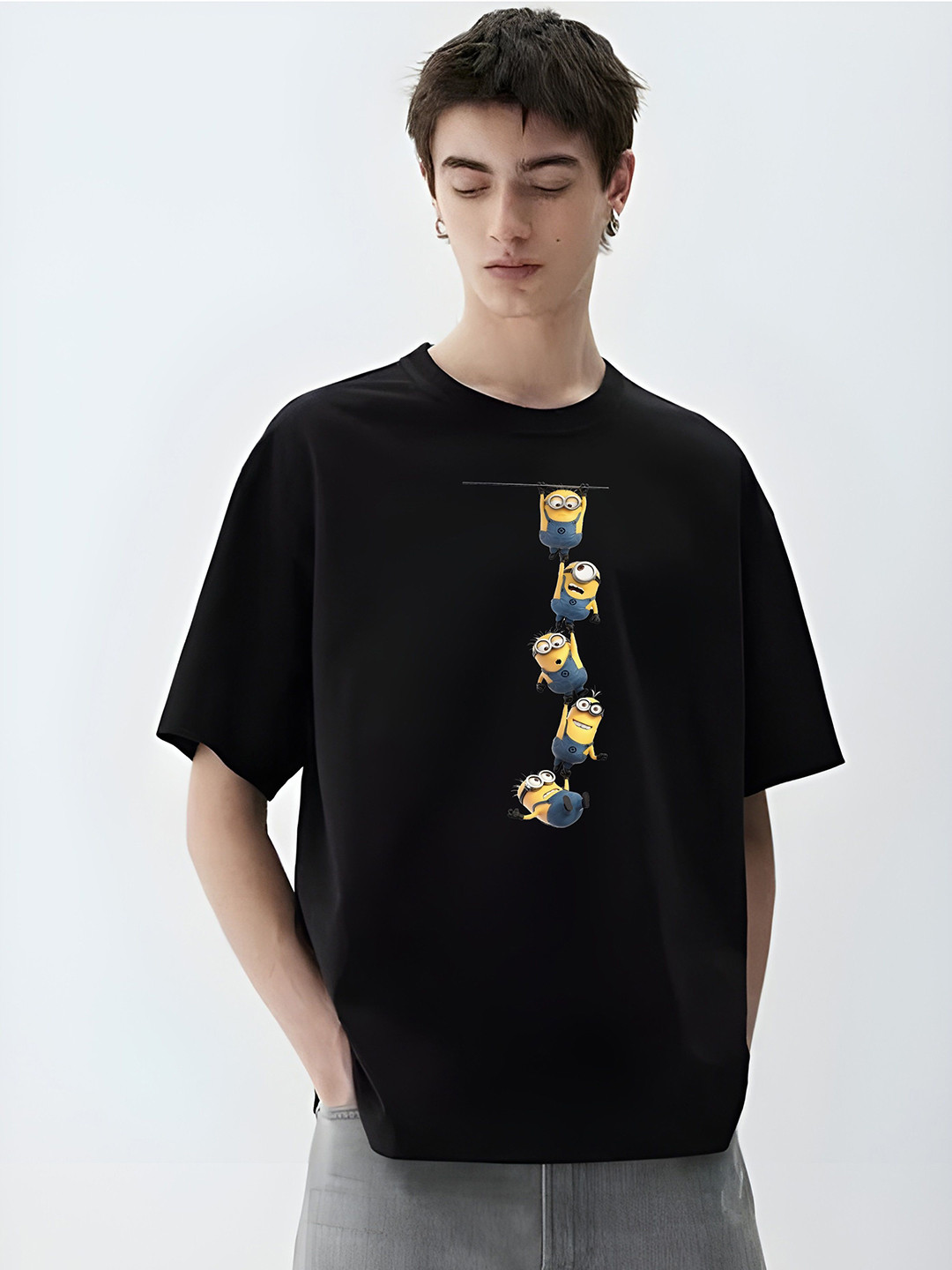 KAIDO Graphic Printed Drop-Shoulder Sleeves Oversized Cotton T-shirt