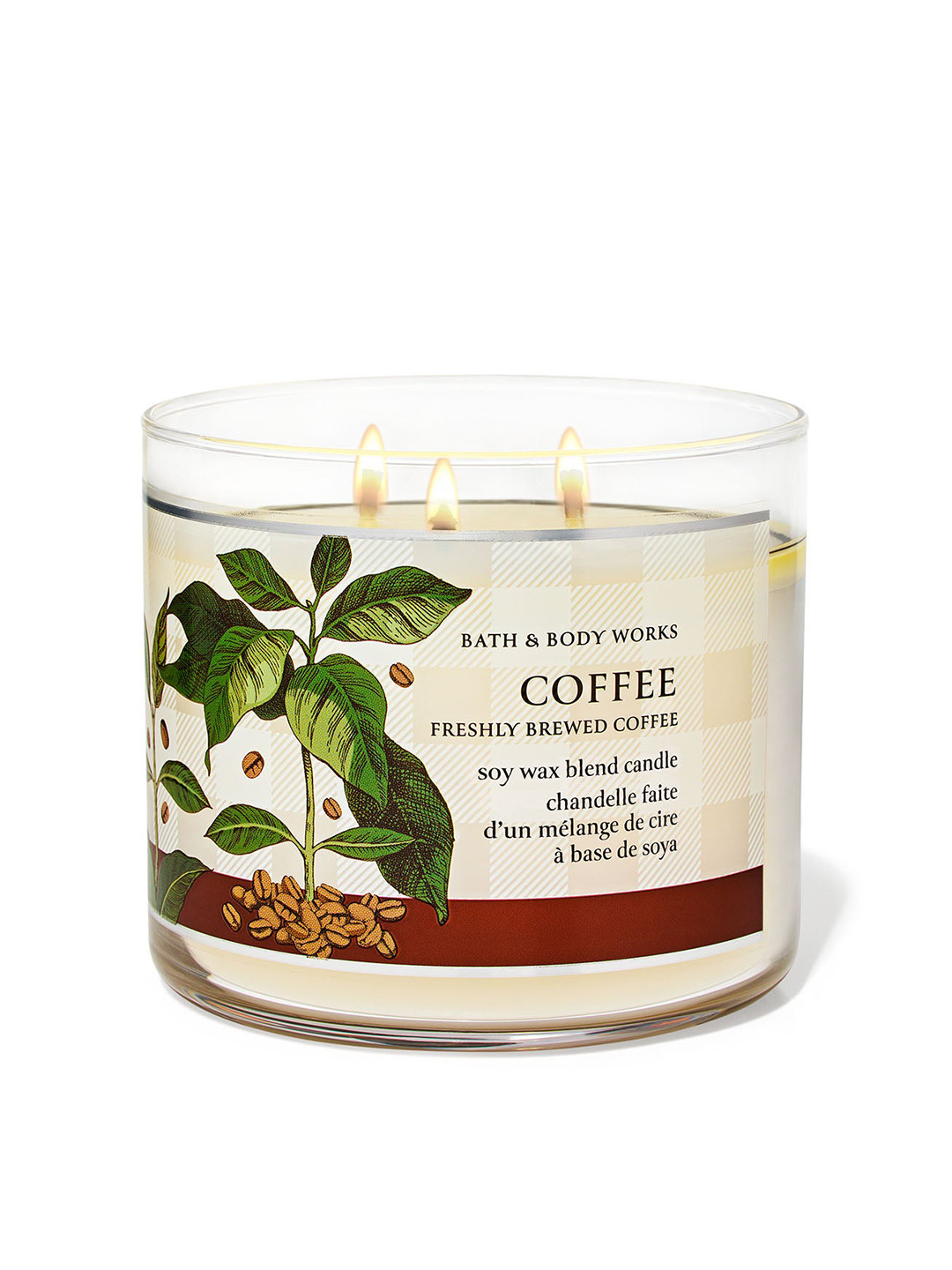 Bath & Body Works Freshly Brewed 3 Wick Freshly Brewed Coffee Leaf Jar Candles