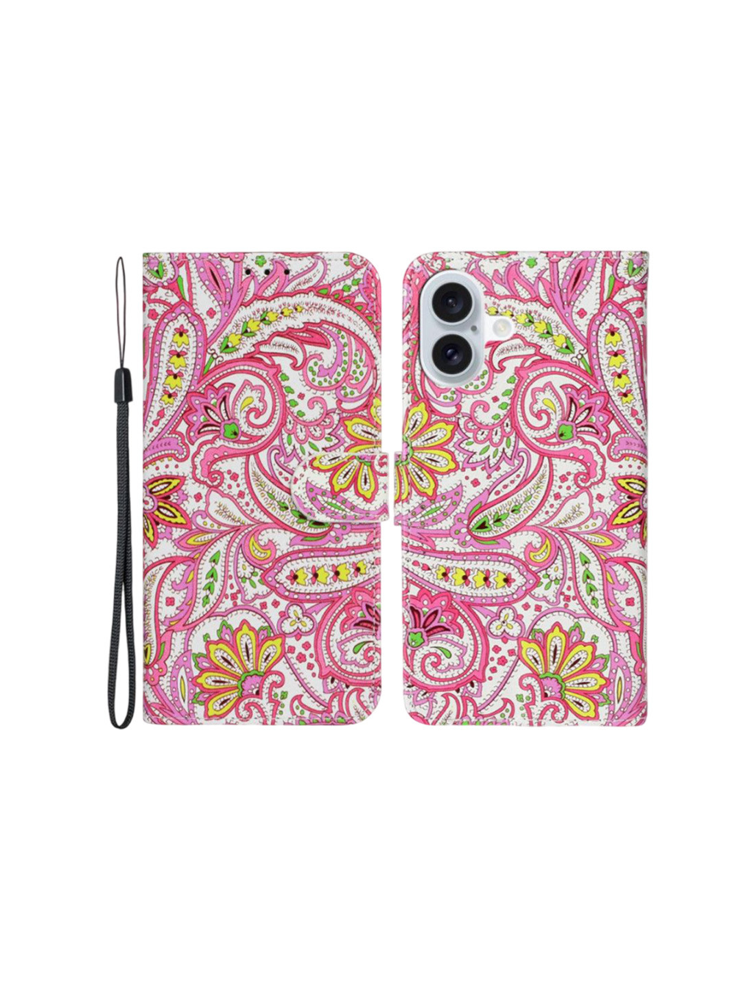 PEEPERLY Abstract Printed iPhone 15 Flip Case Mobile Accessories