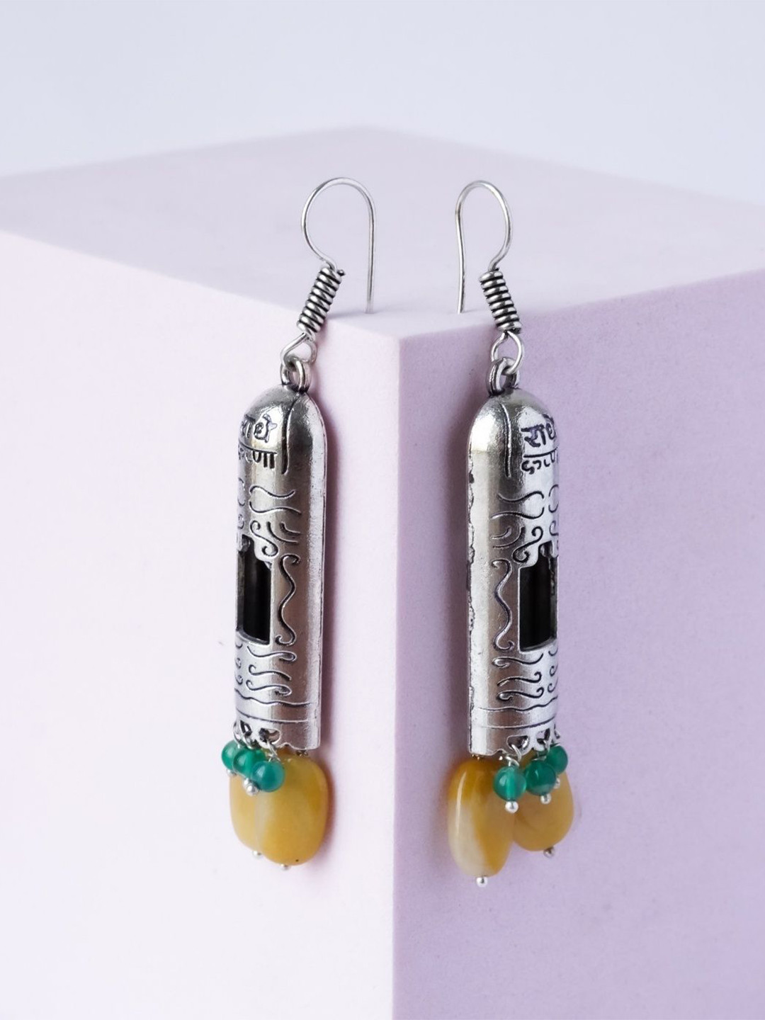 Shrim jewels Artificial Beaded Contemporary Shaped Drop Earrings